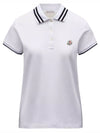 Logo Patch Polo Shirt White - MONCLER - BALAAN 1