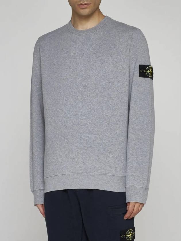 Wappen Patch Crew Neck Sweatshirt Grey - STONE ISLAND - BALAAN 5