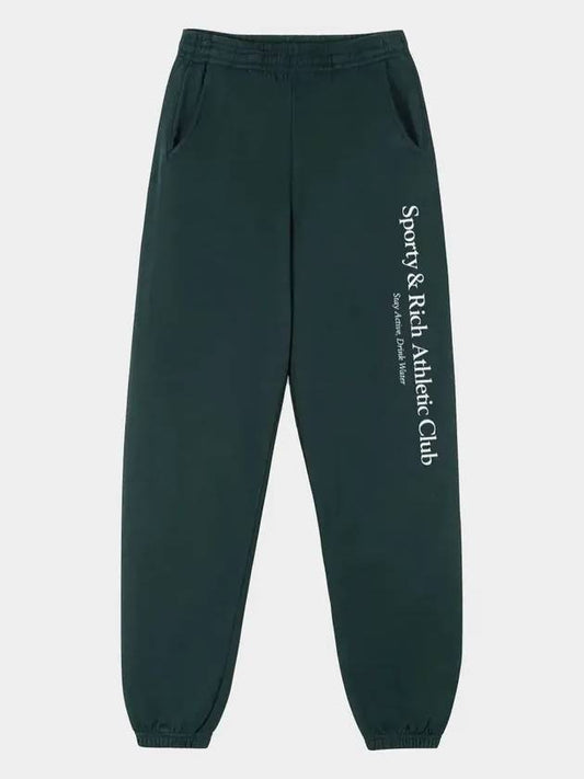 Casual Athletic Club Cotton Track Pants Green - SPORTY & RICH - BALAAN 2