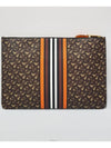 monogram stripe clutch bag - BURBERRY - BALAAN 4