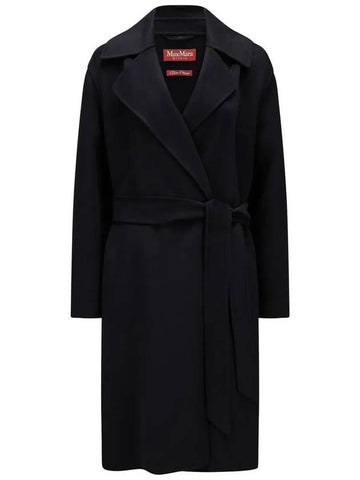 24SS TOTEM Belted Wool Coat Black 2416011011 007 - MAX MARA - BALAAN 1