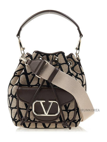 Toile Iconographe Bucket Bag Beige - VALENTINO - BALAAN 2