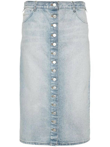 Multiplex denim H line skirt blue - COURREGES - BALAAN 1