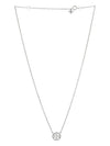 Miller Pave Logo Delicate Necklace Silver - TORY BURCH - BALAAN 3