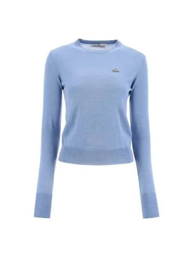 Women's Bea Jumper Embroidered Logo Knit Top Indigo - VIVIENNE WESTWOOD - BALAAN 2