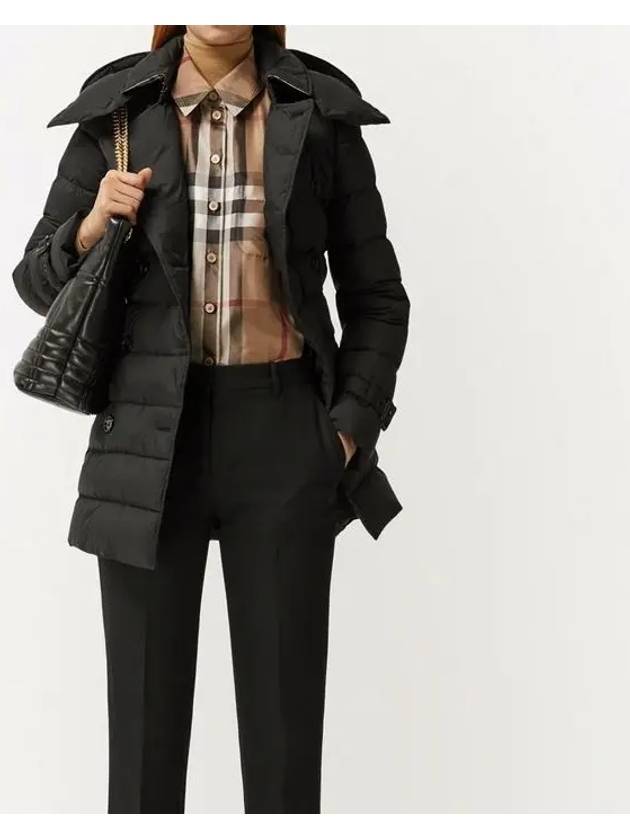 Detachable Hoodie Puffer Coat Padded Black - BURBERRY - BALAAN 4