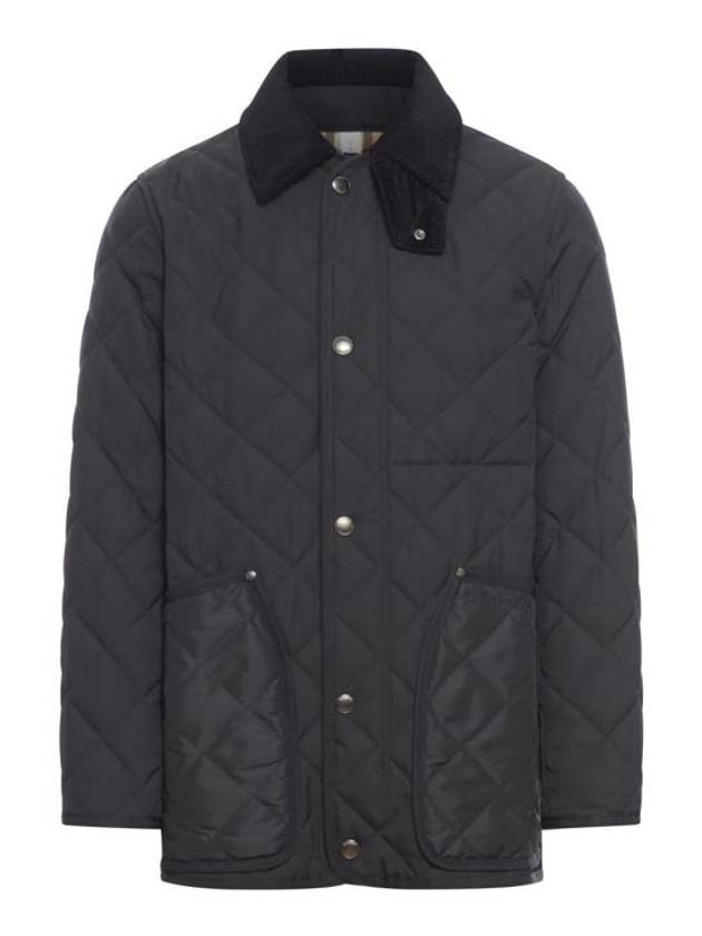 Long Sleeved Quilted Jacket Black - BURBERRY - BALAAN 1