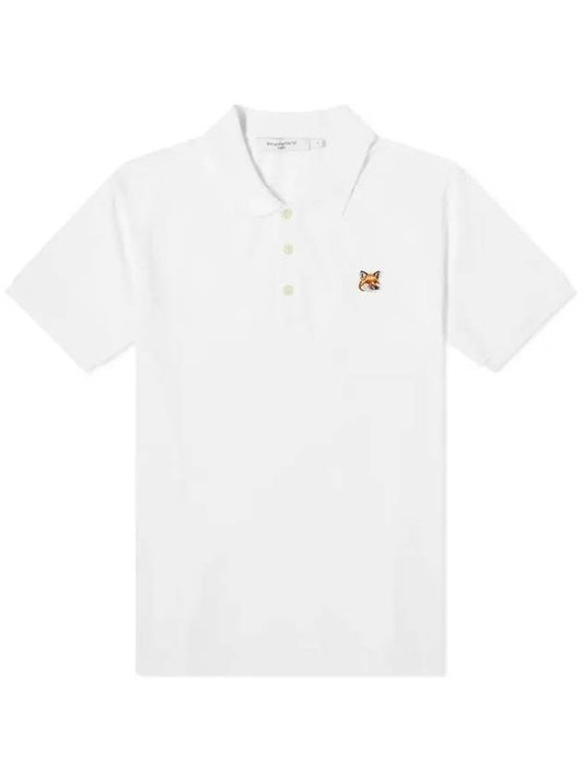 Fox Head Patch Classic Polo Shirt White - MAISON KITSUNE - BALAAN 2