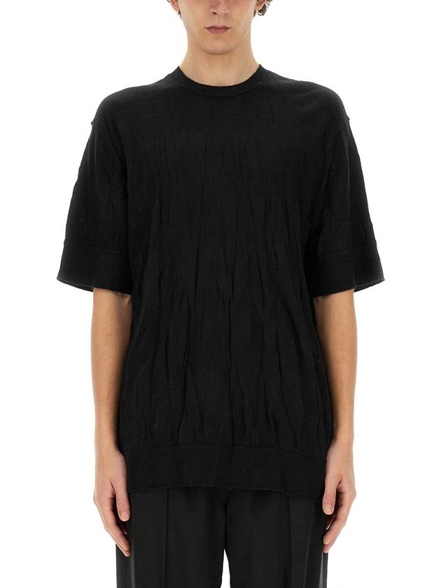 Crushed Knit Top Black - HELMUT LANG - BALAAN 2