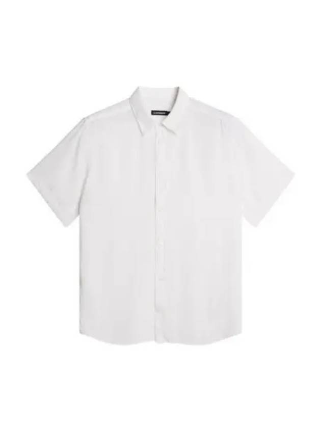 Regular Light Tencel Short Sleeve Shirt White - J.LINDEBERG - BALAAN 1