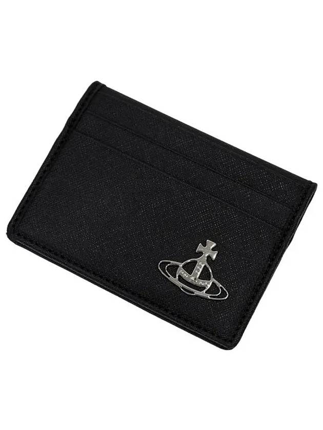 Saffiano Card Wallet Black 5402000EM S000B N401 - VIVIENNE WESTWOOD - BALAAN 6