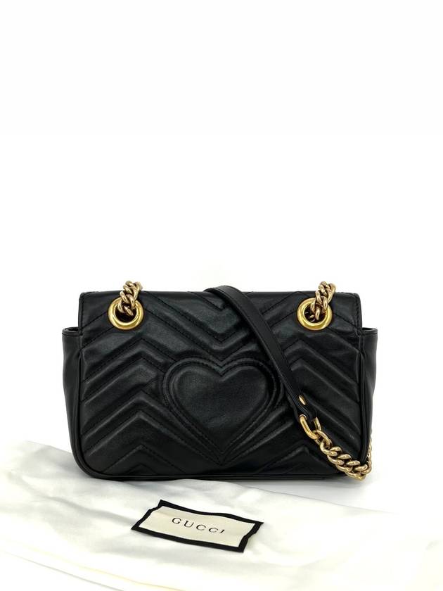 Matelasse small chain cross bag shoulder black 446744 - GUCCI - BALAAN 4