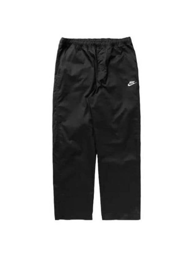 Club Woven Straight Track Pants Black - NIKE - BALAAN 2