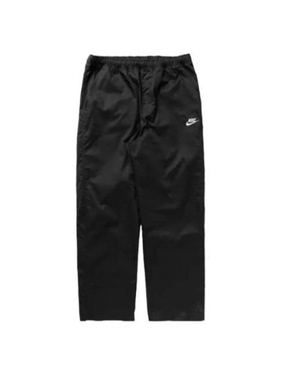 Club Woven Straight Track Pants Black - NIKE - BALAAN 2