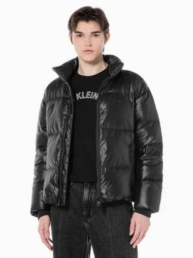 JEANS Unisex Stand Collar Glossy Down Puffer Jacket J400468 BEH - CALVIN KLEIN - BALAAN 1