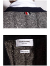 Funmix Donnyroll Cable 4 Bar V-Neck Cardigan Medium Grey - THOM BROWNE - BALAAN 11