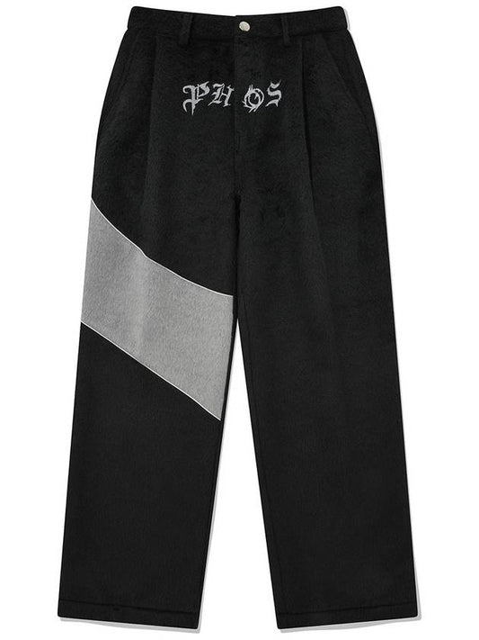 Chillin Tucked PantsNight Unisex Logo Wide Pants Black - PHOS333 - BALAAN 1