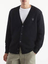 Bold Fox Head Patch Regular Lambswool Cardigan Black - MAISON KITSUNE - BALAAN 4