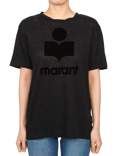 Zewel Logo Short Sleeve T Shirt Black - ISABEL MARANT ETOILE - BALAAN 2