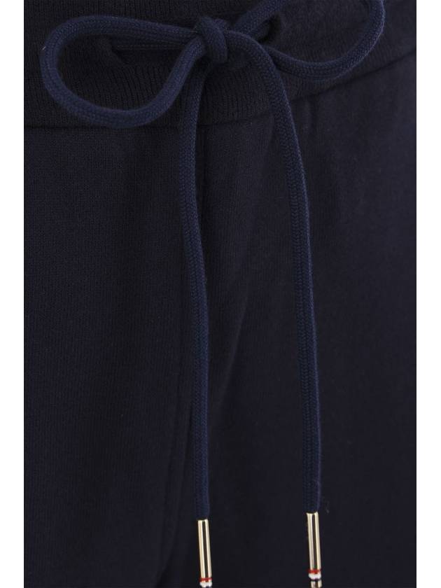 Women's Engineer 4 Bar Cotton Loopback Knit Track Pants Navy - THOM BROWNE - BALAAN 5