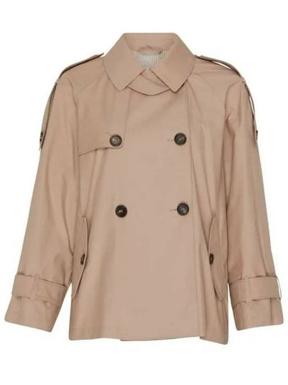 DTrench Double Breasted Short Trench Coat Brown - MAX MARA - BALAAN 2