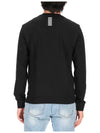 EA7 White Logo Print Sweatshirt Black - EMPORIO ARMANI - BALAAN.