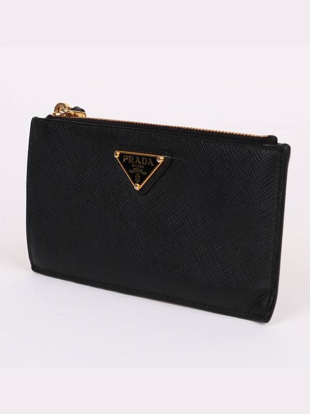 Saffiano triangle logo zipper card wallet 1MC079 - PRADA - BALAAN 3