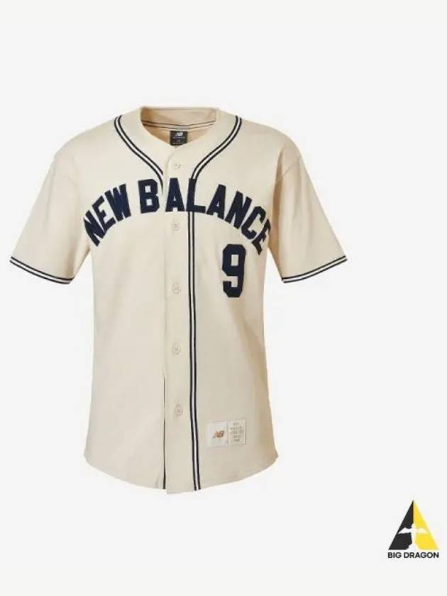 Uni Baseball Cotton Jersey 35 Beige - NEW BALANCE - BALAAN 1