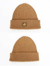 Bold Fox Head Patch Ribbed Beanie Golden Brown - MAISON KITSUNE - BALAAN 3