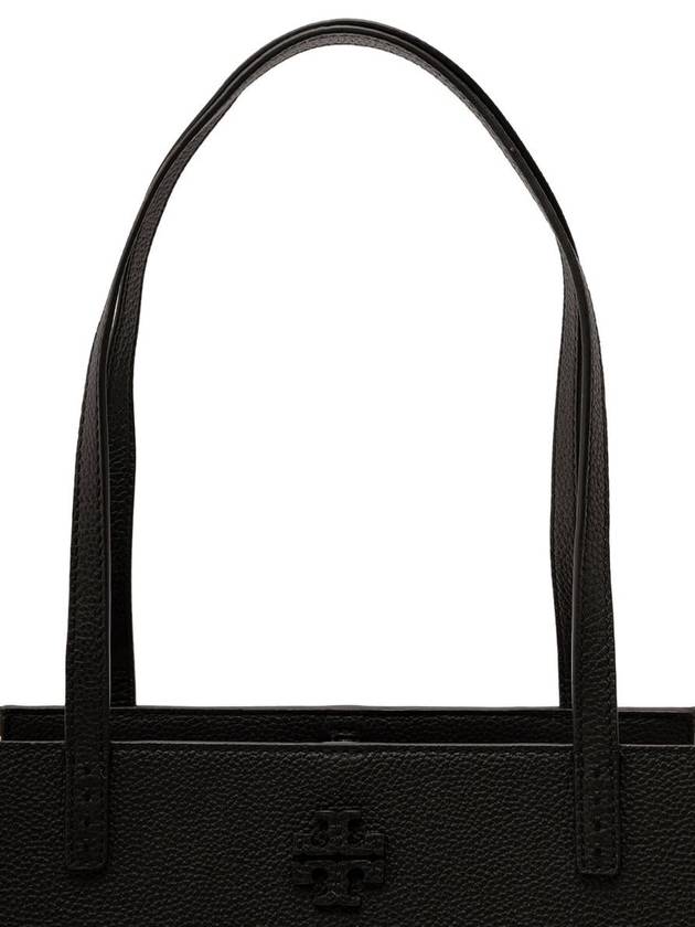 McGraw Logo Leather Tote Bag Black - TORY BURCH - BALAAN 6