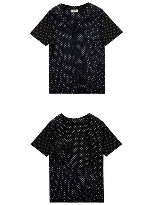 Hawaiian Viscose Short Sleeve Shirt Black - CELINE - BALAAN 5