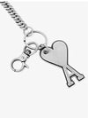 Heart Logo Metal Key Holder Silver - AMI - BALAAN 4