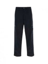 Regular Fit Cargo Cotton Canvas Straight Pants Navy - STONE ISLAND - BALAAN 2