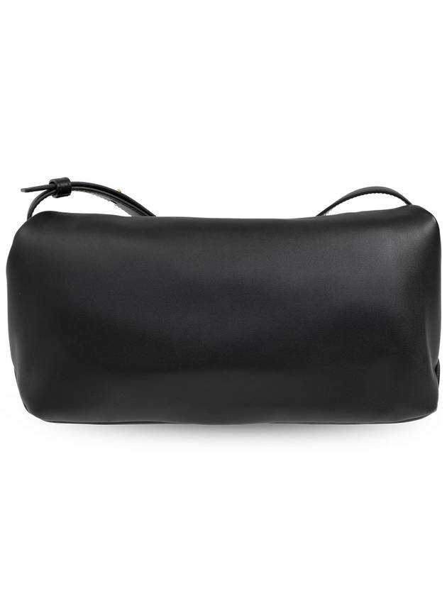 Rollup Leather Small Shoulder Bag Black - JIL SANDER - BALAAN 4