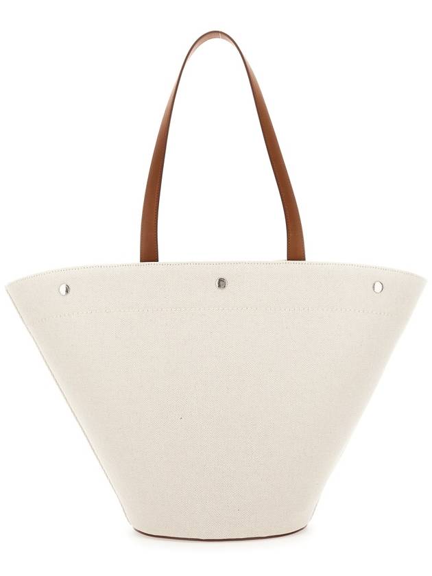 Rive Gauche Canvas Tote Bag Beige - SAINT LAURENT - BALAAN 3