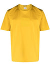 Metropolis Series Mercerized Jersey Logo Badge Short Sleeve T-Shirt Yellow - CP COMPANY - BALAAN 1