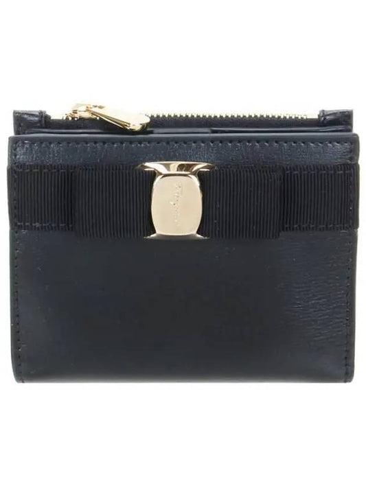 Vara Bow Half Wallet Black - SALVATORE FERRAGAMO - BALAAN 2