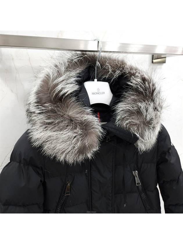 Lux You 0 Moncler Black Afroti Silver Fox Fur Padding - MONCLER - BALAAN 5