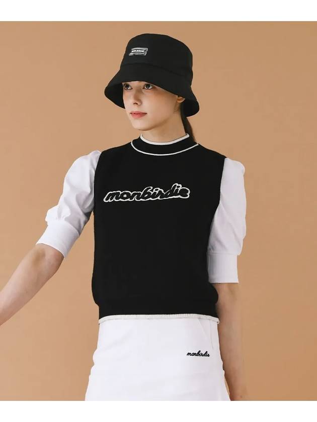 Brushed fever color combination vest BLACK - MONBIRDIE GOLF - BALAAN 5