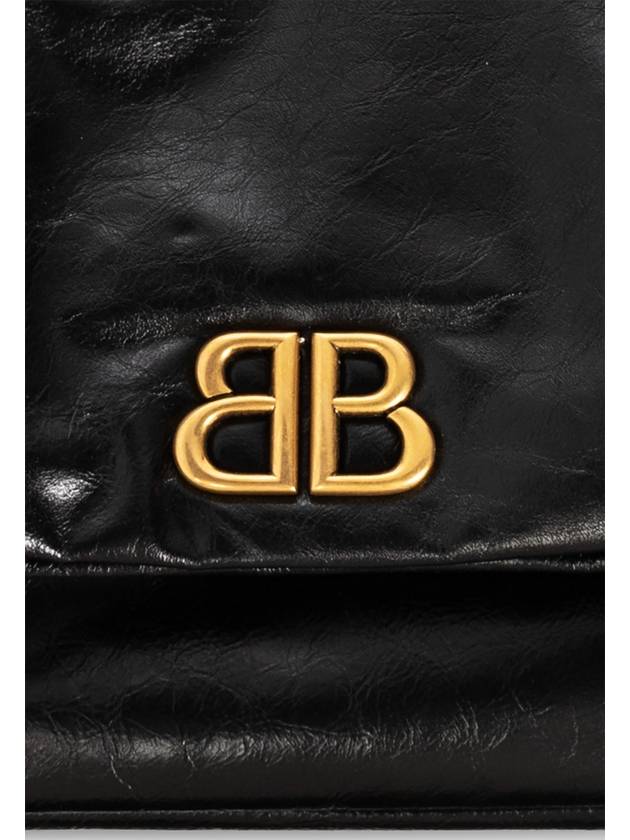 Monaco Small Chain Shoulder Bag Black - BALENCIAGA - BALAAN 7