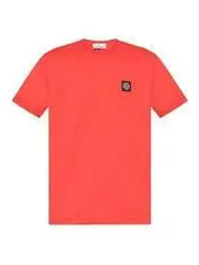 Wappen Logo Patch Short Sleeve T-Shirt Red - STONE ISLAND - BALAAN 2