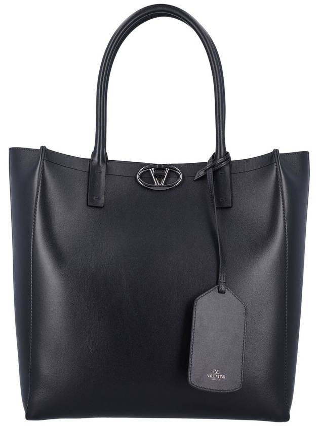 Garavani Logo Tote Bag Black - VALENTINO - BALAAN 2