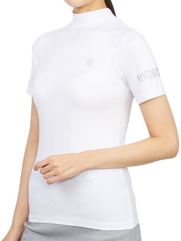 Women's Golf Roll Neck Short Sleeve T-Shirt White - HYDROGEN - BALAAN 6