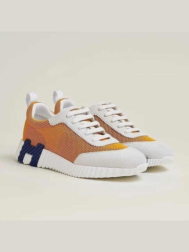 Bouncing Mesh Low Top Sneakers Jaune Topaze Blanc - HERMES - BALAAN 2