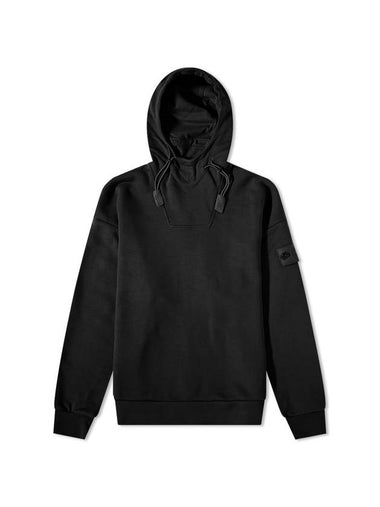 Ghost Piece Cotton Fleece Hoodie Black - STONE ISLAND - BALAAN 1