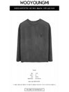 Cotton Back Logo Long Sleeve Gray Men's T-Shirt W231TS17713G - WOOYOUNGMI - BALAAN 3