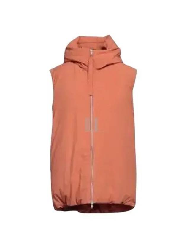 Zipper Hooded Oversized Down Vest Orange - JIL SANDER - BALAAN 2