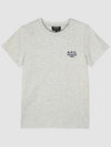 Denise Embroidered Logo Short Sleeve T-shirt Ecru - A.P.C. - BALAAN 3