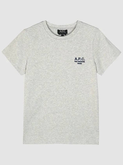 Denise Embroidered Logo Short Sleeve T-shirt Ecru - A.P.C. - BALAAN 2