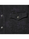 Men s Western 8oz Jacquard Rose Denim Shirt Jacket Black PU202 - NEEDLES - BALAAN 3